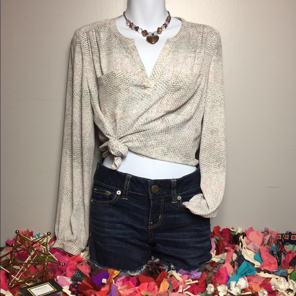 Dark stretch denim shorts
